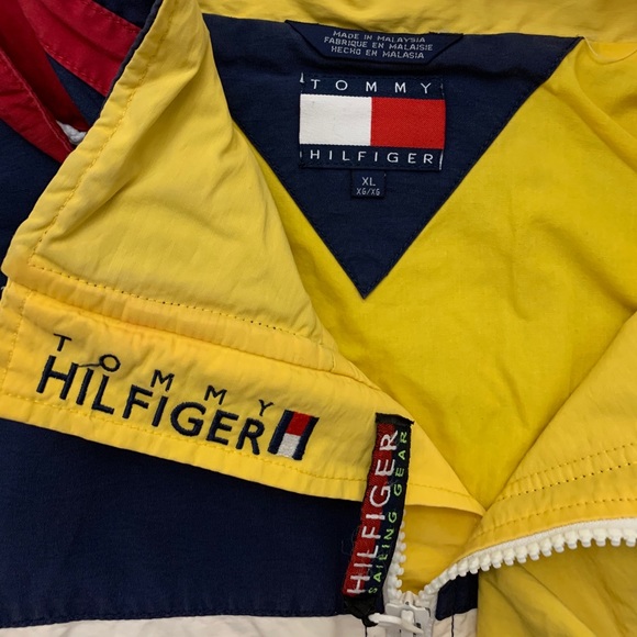 90’s Tommy Hilfiger Jacket + Packable Hood (Sz XL) - Picture 7 of 15